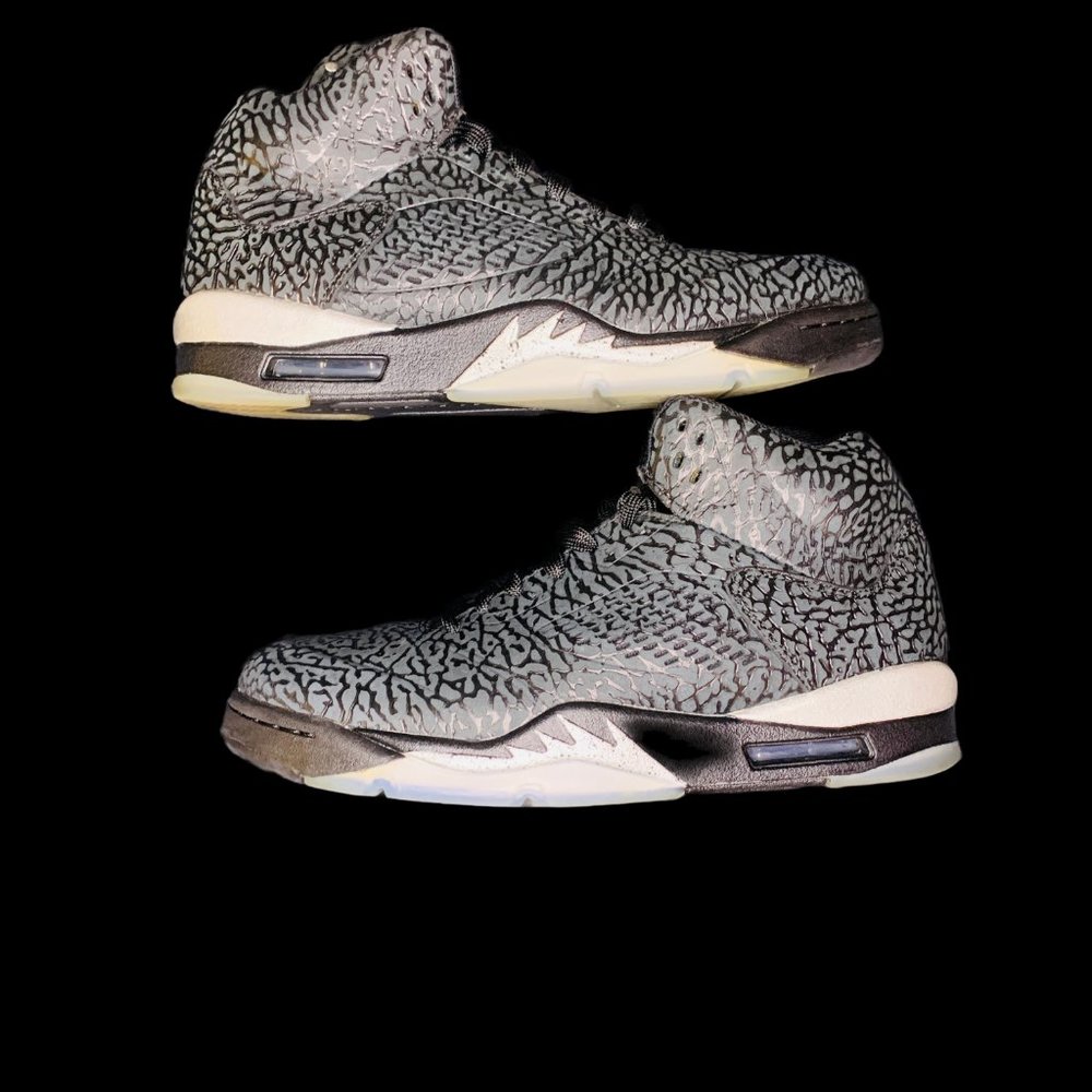 Men's Size 8 Nike Air Jordan Retro 5 3LAB5 Elephant Print